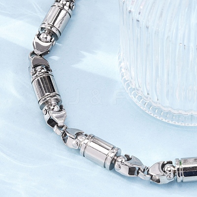 201 Stainless Steel Column Link Chain Bracelets BJEW-B078-150P-1