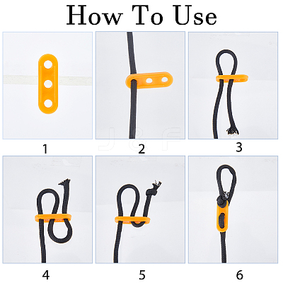 100Pcs Three-Hole Plastic Tent Rope Tensioner FIND-FH0018-28A-1