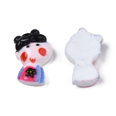 Spray Painted Opaque Resin Cabochons CRES-S302-83-1