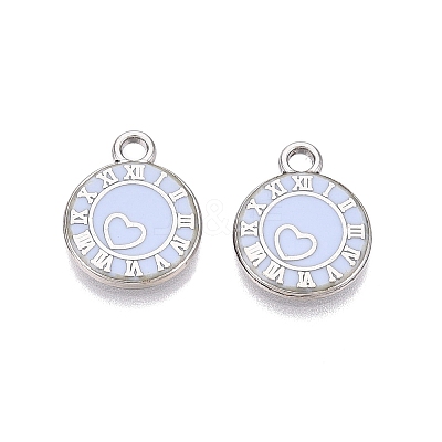 Rack Plating Alloy Enamel Pendants ENAM-N070-01A-03P-03-1
