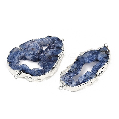 Dyed Natural Druzy Agate links G-R012-05S-01-1