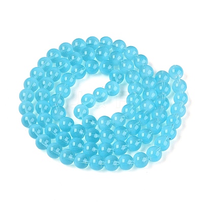 Transparent Glass Imitation Cat Eye Beads Strands GLAA-Q110-01C-06-1