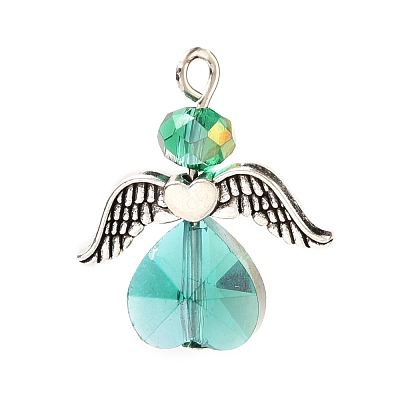 Electroplate Glass Pendants PALLOY-JF00504-1