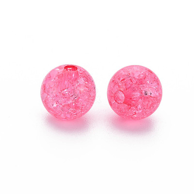 Transparent Crackle Acrylic Beads MACR-S373-66C-N09-1