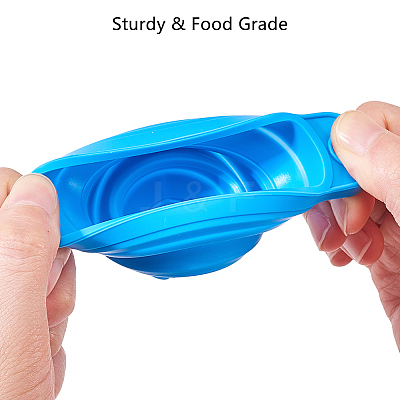 Portable Foldable Silicone Funnel Hopper AJEW-PH0017-49-1