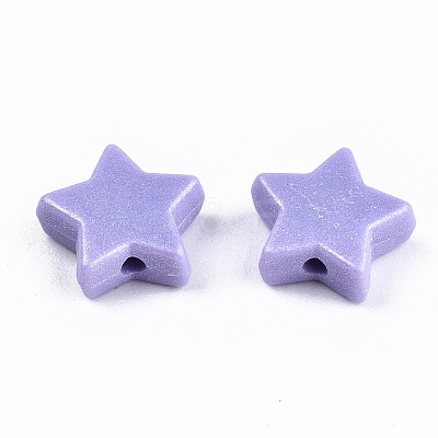 Spray Painted Acrylic Beads LS-X-MACR-T037-06B-1