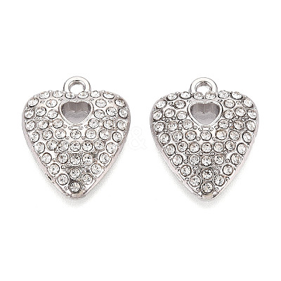 Alloy Rhinestone Pendants FIND-N008-12P-01-1