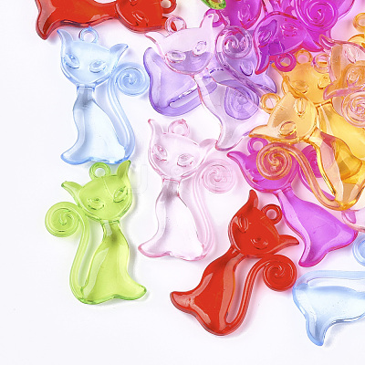 Transparent Acrylic Pendants X-TACR-S133-032-1