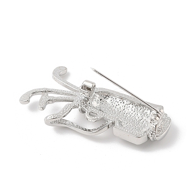 Golf Club Alloy Cubic Zirconia Brooches LS-JEWB-M050-01P-03-1