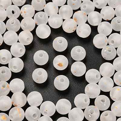 Frosted Transparent Acrylic Beads OACR-F013-13-1