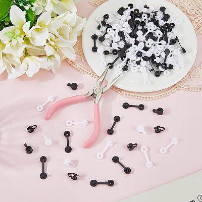 300Pcs 2 Colors Plastic Anti-theft Buckles FIND-CY0001-55A-1