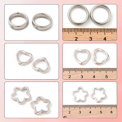 180Pcs 3 Styles CCB Plastic Bead Frame CCB-SP0001-08P-1