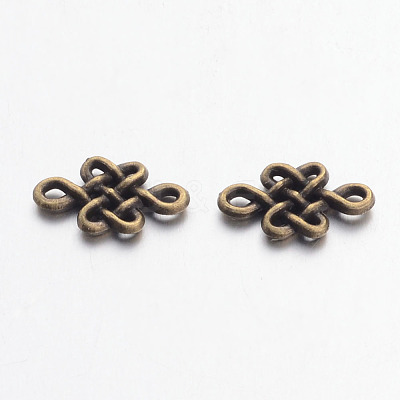 Tibetan Style Chinese Knot Alloy Links connectors X-TIBE-Q035-077AB-NR-1