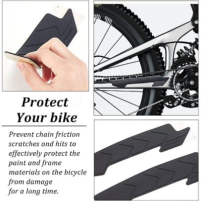 Silicone Bicycle Down Tube Frame Protectors AJEW-WH0317-17-1