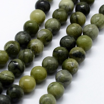 Natural Chinese Southern Jade Beads Strands X-G-I199-07-6mm-1