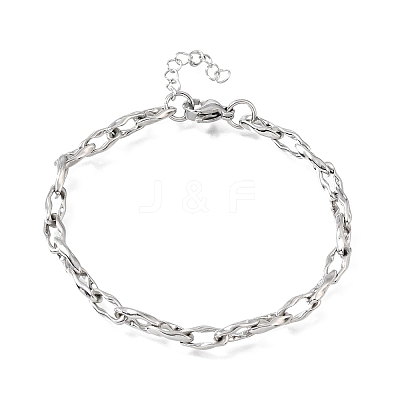 4.5MM 304 Stainless Steel Twisted Oval Link Chain Bracelets for Man and Women SA-CBAB767-17B-P-1