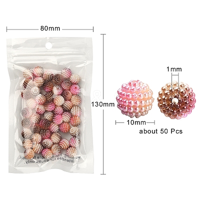 50Pcs Imitation Pearl Acrylic Beads OACR-YW0001-11C-1