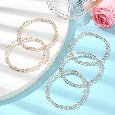 5Pcs Glass Beaded Stretch Bracelet Sets BJEW-YW00003-01-1