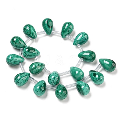 Natural Malachlite Beads Strands G-Q185-A01-02-1