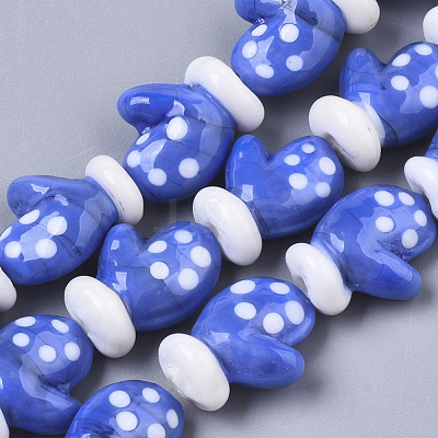 Handmade Lampwork Beads Strands LAMP-R142-05B-1