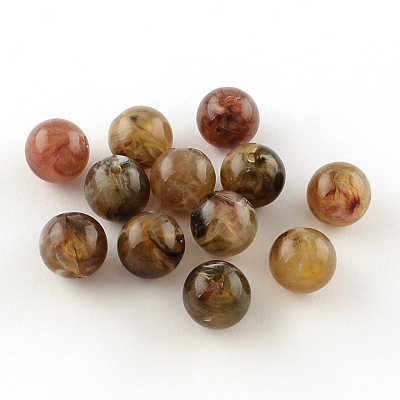 Round Imitation Gemstone Acrylic Beads OACR-R029-8mm-07-1