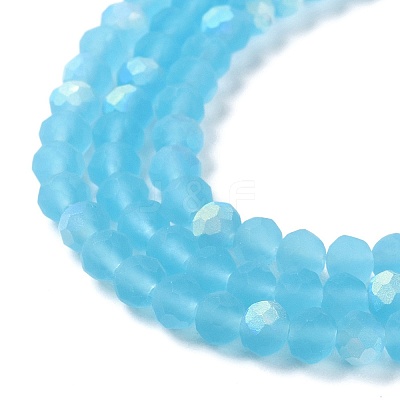 Transparent Glass Beads Strands X-EGLA-A044-T8mm-MB08-1