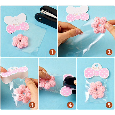 100Pcs Foldable Bowknot Paper Hanging Header CDIS-TA0001-21-1