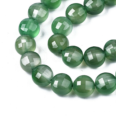 Natural Green Onyx Agate Beads Strands X-G-N326-100A-09-1
