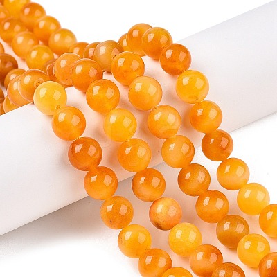 Dyed Natural White Jade Beads Strands G-T138-10mm-210-27-1
