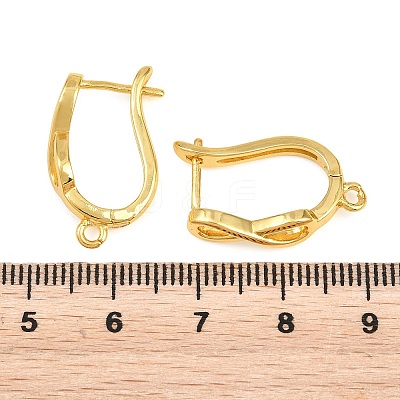 Brass Hoop Earrings Findings KK-K340-34G-1