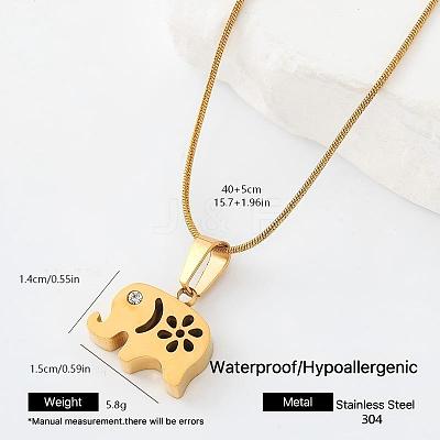 304 Stainless Steel Pendant Necklaces for Women QS1724-4-1