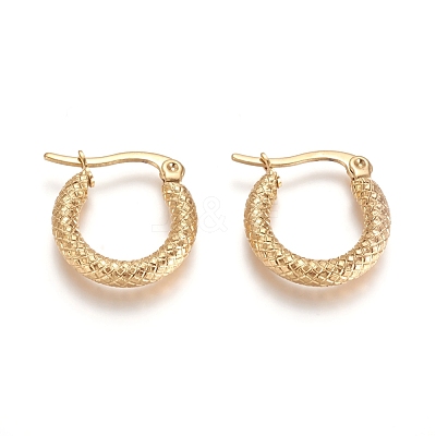 201 Stainless Steel Geometric Hoop Earrings STAS-D171-12C-G-1