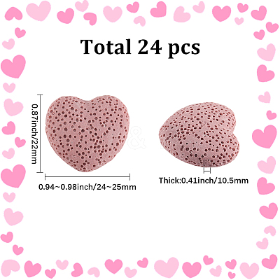 24Pcs Unwaxed Natural Lava Rock Beads G-LT0001-03A-1