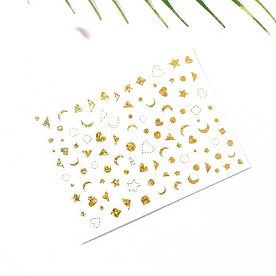 Metallic Nail Decals Stickers MRMJ-R088-29-M-1