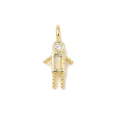 Brass Micro Pave Cubic Zirconia Pendants ZIRC-I356-17G-A07-1