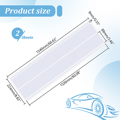 Paper Car Hood Cover Sticker DIY-WH0419-76B-1