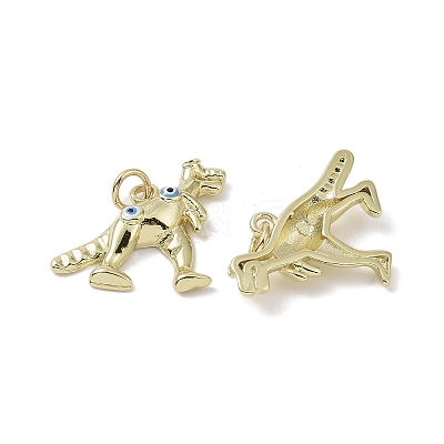 Real 18K Gold Plated Brass Micro Pave Cubic Zirconia Pendants KK-L209-063G-01-1
