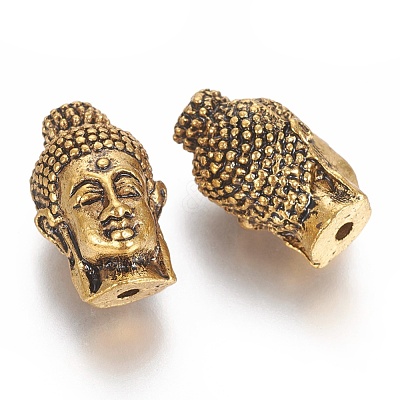 Tibetan Style Buddha Alloy Beads TIBEB-Q062-12AG-LF-1