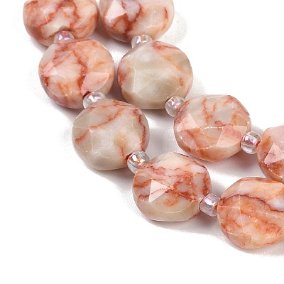 Natural Red Netstone Beads Strands G-C116-A71-01-1