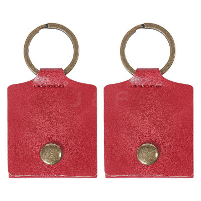PU Imitation Leather Keychains KEYC-WH0003-08AB-1