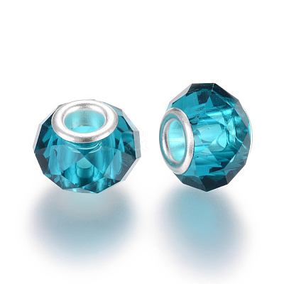 Handmade Glass European Beads X-GPDL25Y-77-1