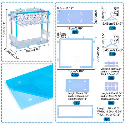 Opaque Acrylic Earring Display Stands EDIS-WH0035-19C-1