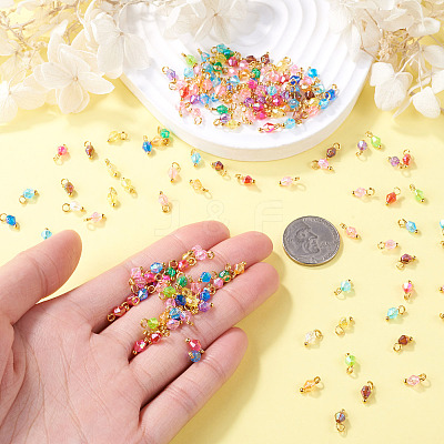 200Pcs Transparent Acrylic Pendants PALLOY-TAC0297-1