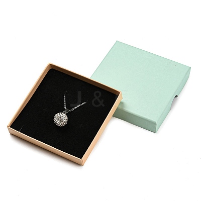 Square Cardboard Paper Jewelry Box CON-D014-02C-01A-1