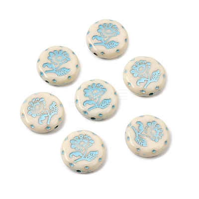 Painted Opaque Acrylic Beads AC-CBAA127-02B-1
