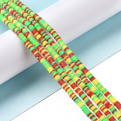 Handmade Polymer Clay Beads Strands CLAY-R089-3mm-016-1