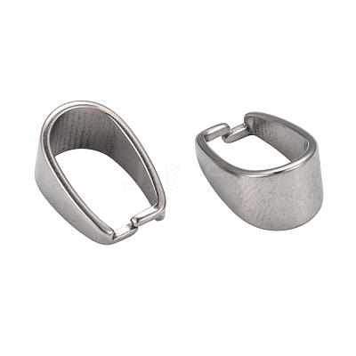 Tarnish Resistant 201 Stainless Steel Snap on Bails STAS-H052-1