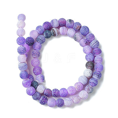 Natural Weathered Agate Beads Strands X-G-G589-6mm-06-1