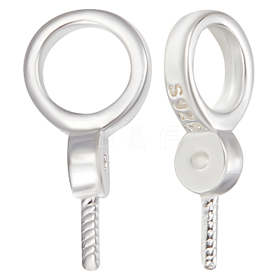 10Pcs 925 Sterling Silver Cup Peg Bails STER-BBC0001-50-1