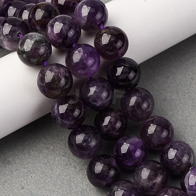 Natural Amethyst Beads Strands G-E481-03-12mm-1